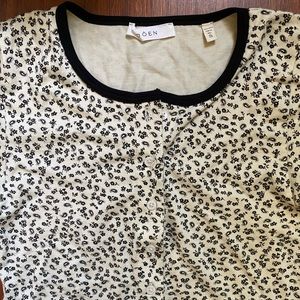 DÔEN Aria Henley Tee paisley print